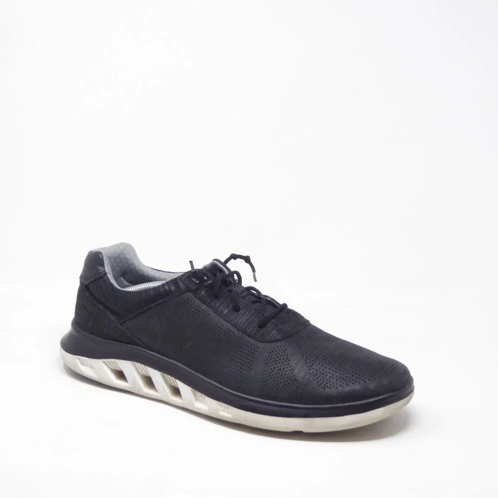 Johnston & Murphy Mens Activate U-Throat Sneakers Black Leather Size 13M